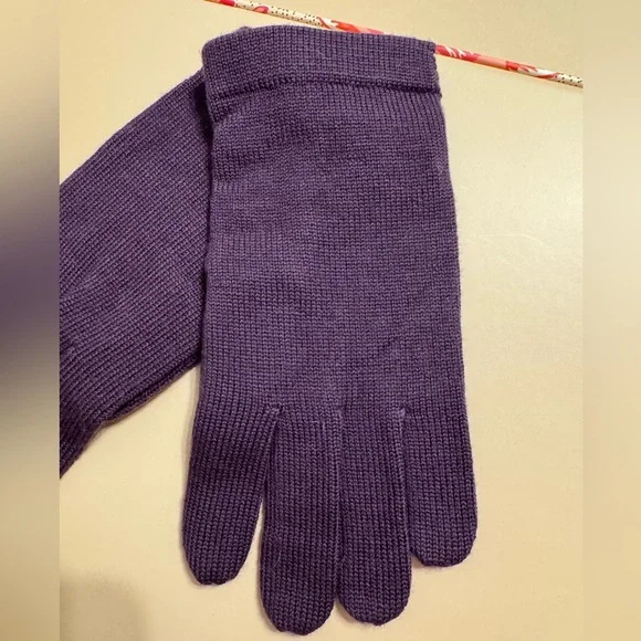 Lafayette 148 NY Wool Purple Gloves - Picture 6 of 8